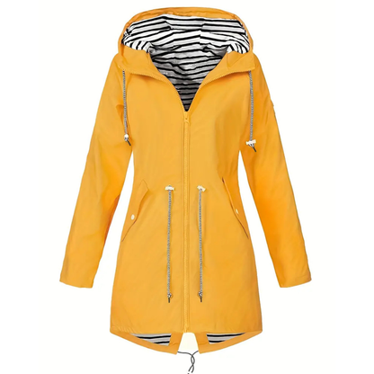 Lange Regenjas Dames - Overgangsjas met Capuchon - tot 5XL