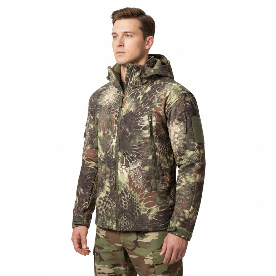 Camouflage Jas Heren - Softshell Jachtjas - Wind- & Waterdicht