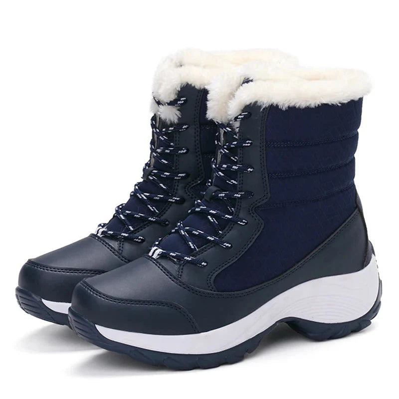Snowboots dames met plateauzool en slipvaste zool