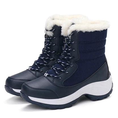 Snowboots dames met plateauzool en slipvaste zool