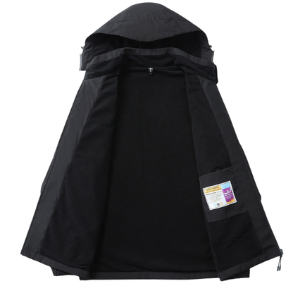 Stoere zomerjas heren met afneembare capuchon en fleecevoering