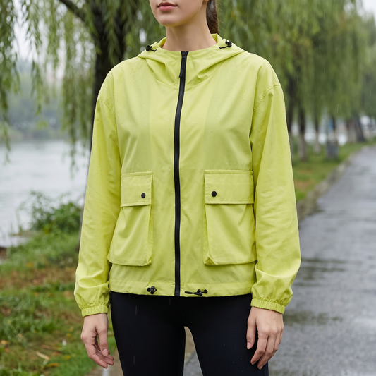 Zomerjas dames met UV-bescherming UPF 50+ en capuchon
