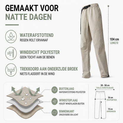 Wandelbroek Dames - Waterafstotend - Riem en Zoomkoord