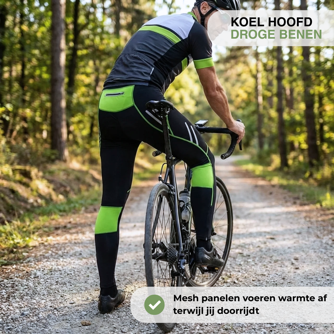 Lange Heren Fietsbroek - Met Zeem - Gelpads