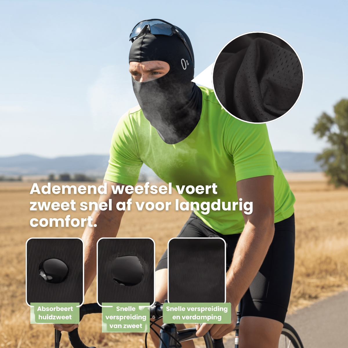 Bivakmuts Winddicht - Fleece Voering - Voor Fiets en Motor