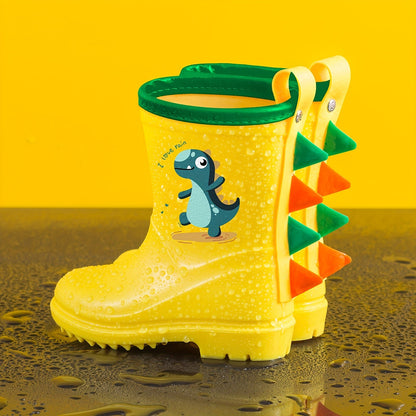 Regenlaarsjes kinderen met dinomotief