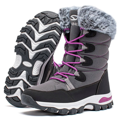 Snowboots Dames Enkelhoog - Waterdicht & Gevoerd - Met Veters