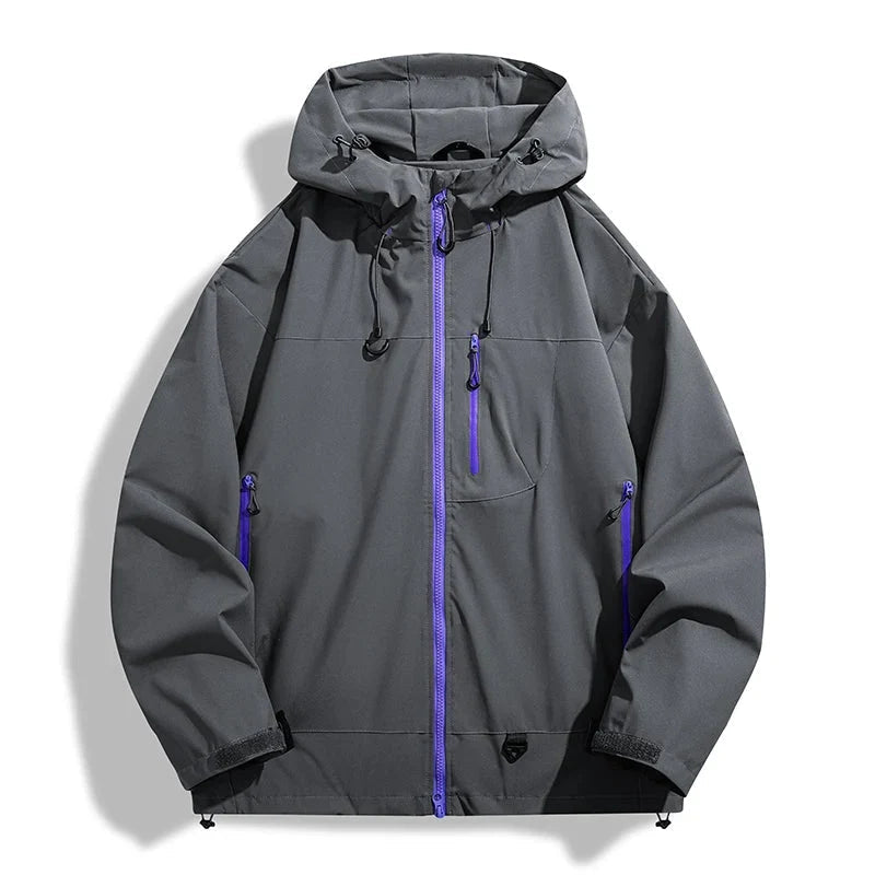 Waterdichte jas unisex met verstelbare capuchon