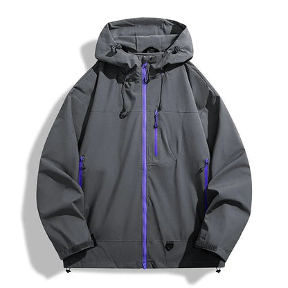 Waterdichte jas unisex met verstelbare capuchon