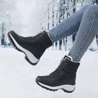 Snowboots dames met plateauzool en slipvaste zool