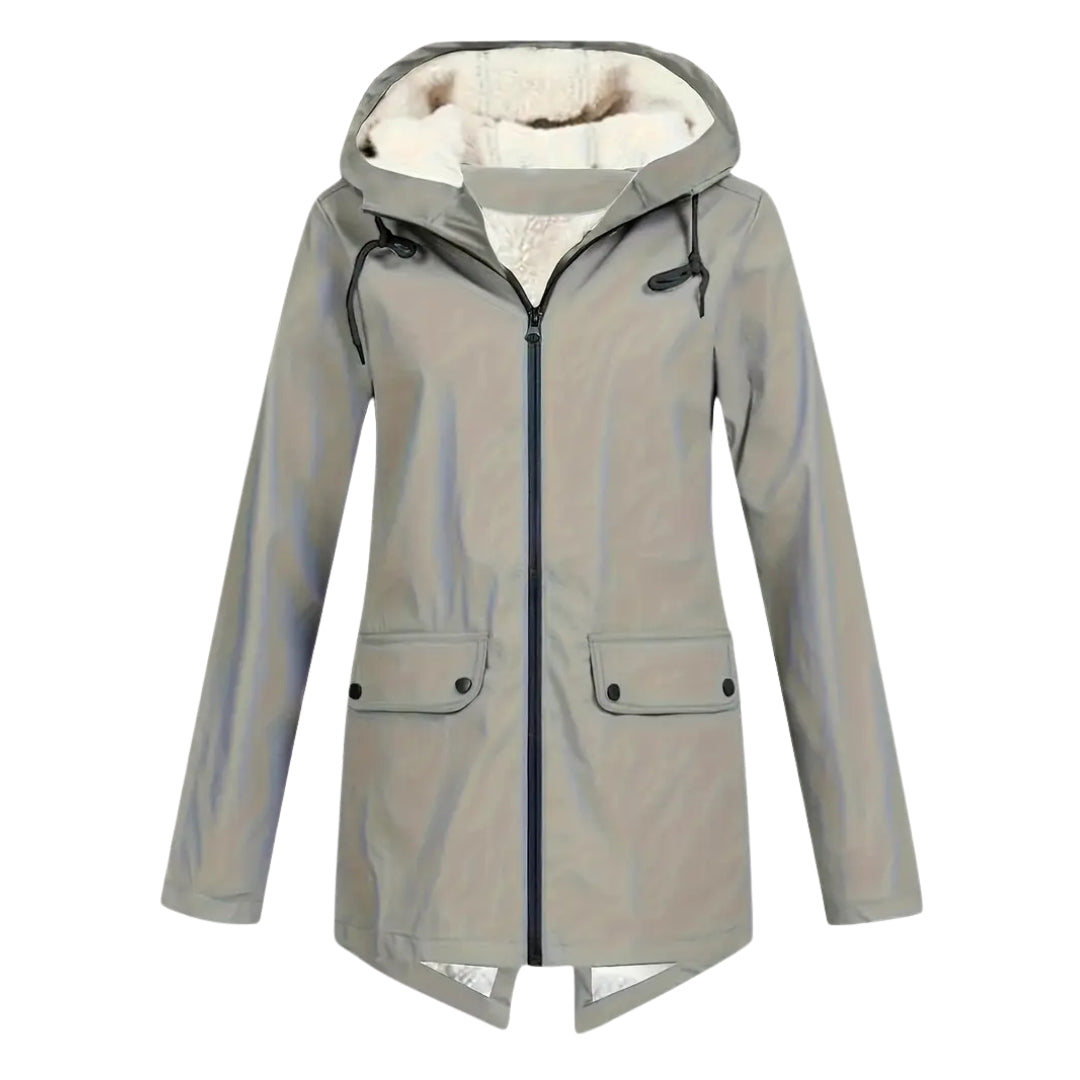 Waterdichte Dames Jas – Fleece Gevoerd – Met Capuchon