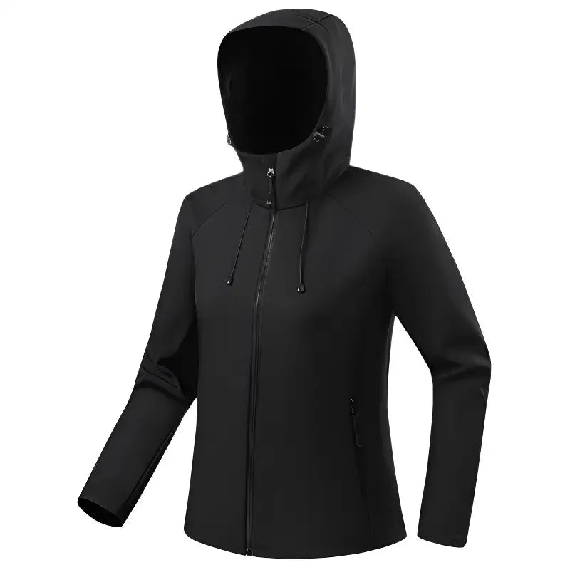 Gevoerde softshell jas dames met capuchon in roze