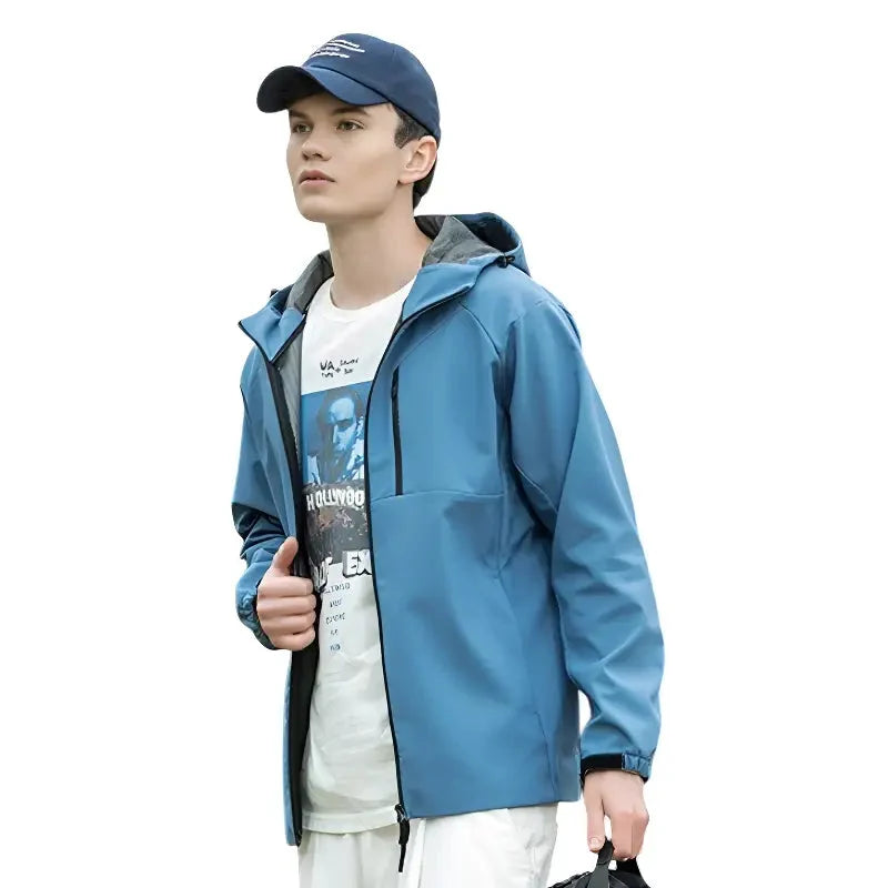 Softshell jas unisex met capuchon en meshvoering