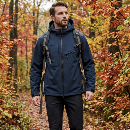 Hardshell jas voor heren, waterdicht en comprimeerbaar