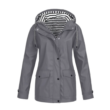 Dames Winddicht & Waterdicht Jack – Met Capuchon & Klepzakken – Herfst/Winter