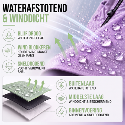 Anorak Regenjas - Capuchon met Koord - Waterafstotend