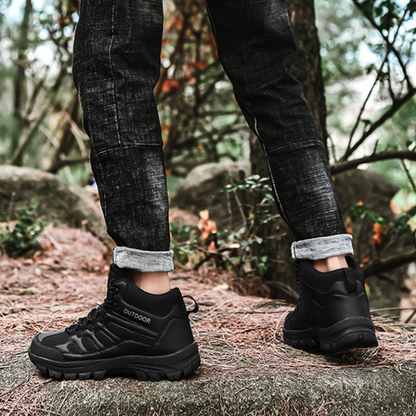 Wandelschoenen Heren Hoog - Zwart - Grove Profielzool