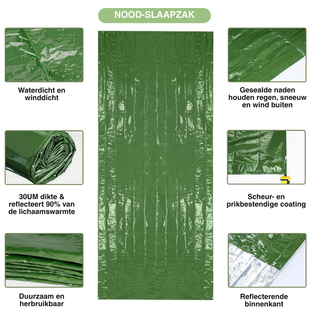 Nood Slaapzak – Waterdichte Survival Slaapzak - Bescherming