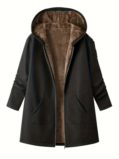Winterjas dames met capuchon en teddyvoering
