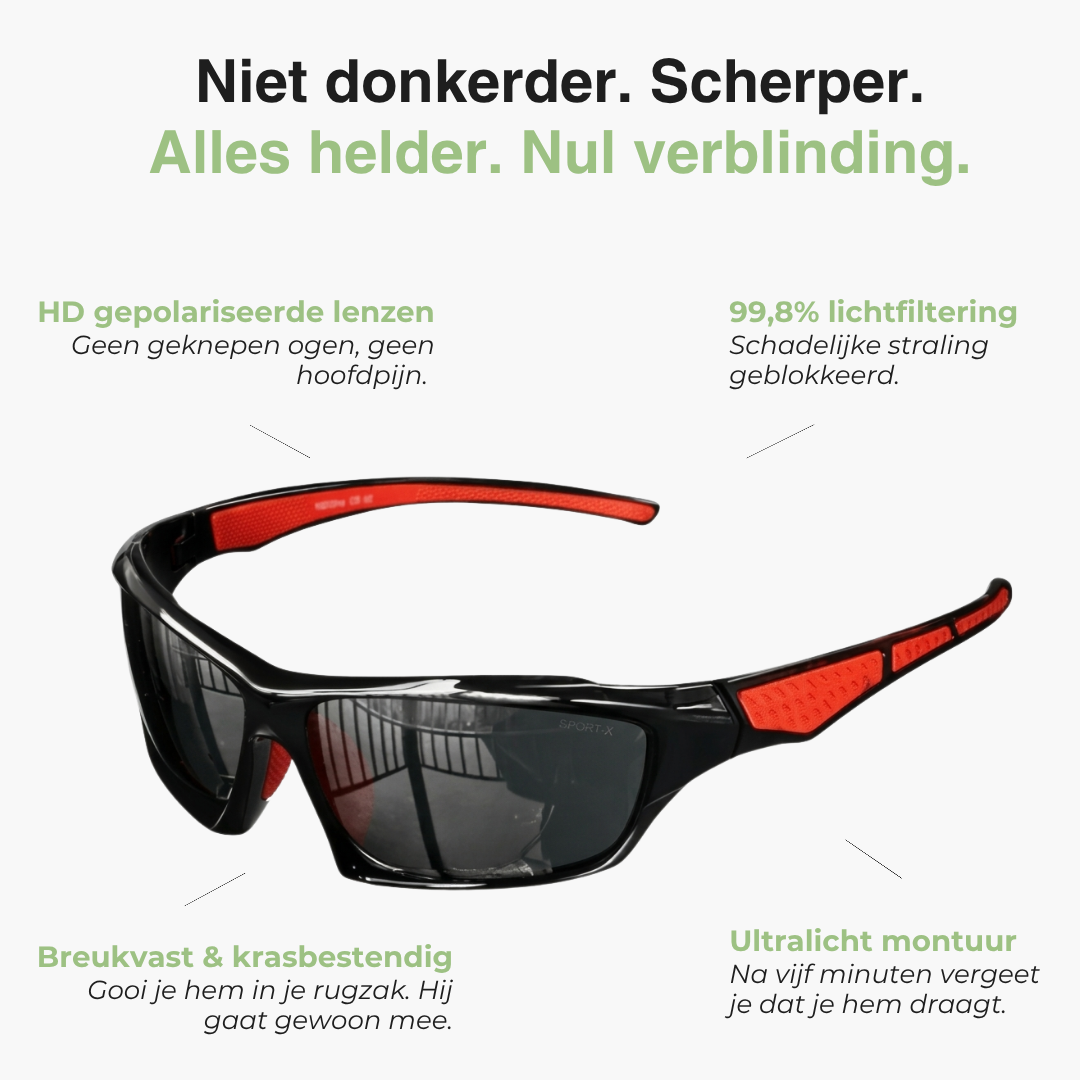 Gepolariseerde Sportbril UV400 - HD Lenzen Ultralicht