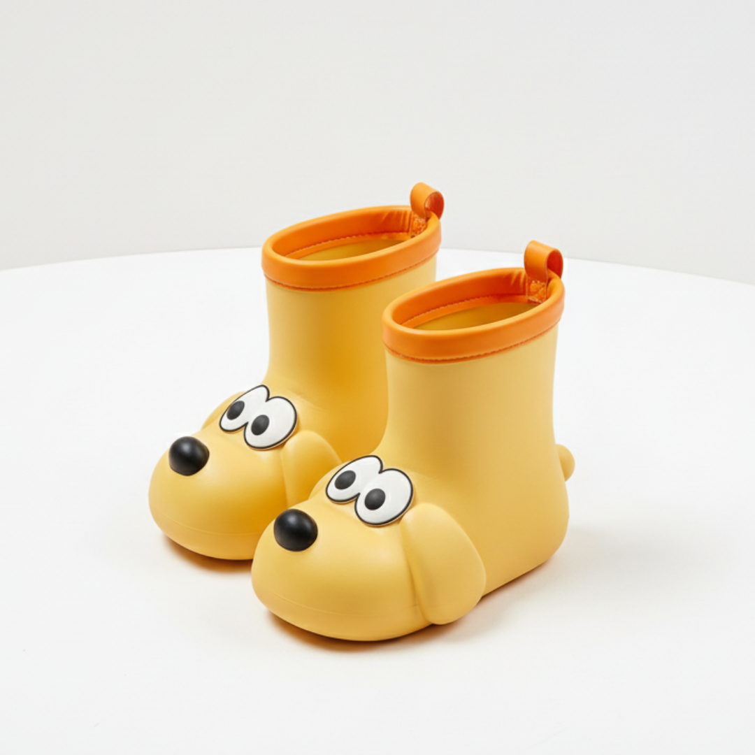 Regenlaarsjes kinderen met hondenmotief