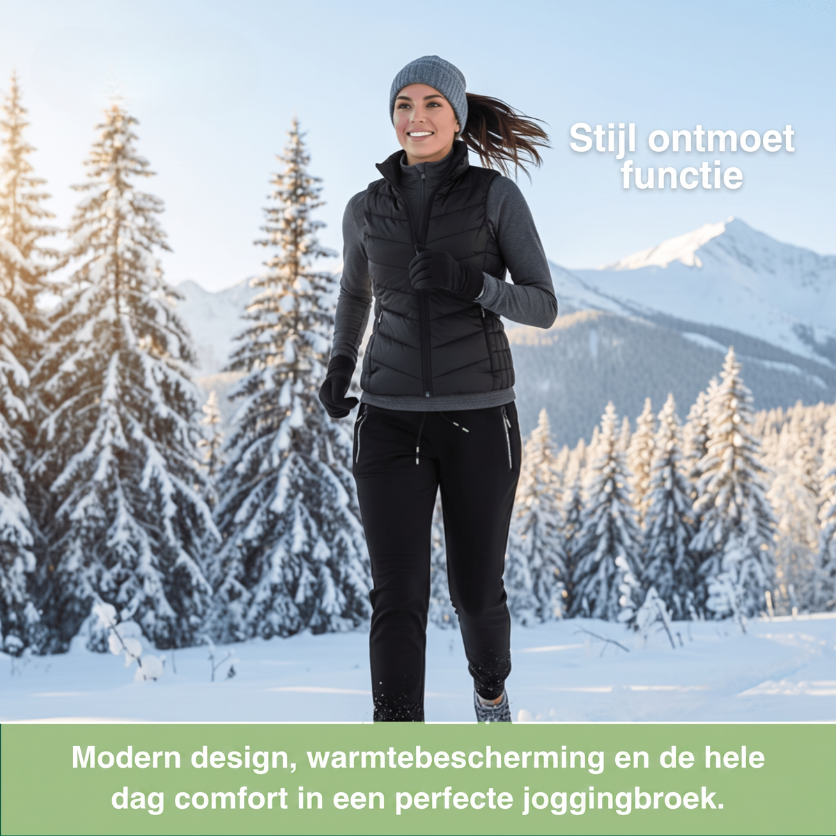 Thermobroek Heren - Gevoerde Joggingbroek - Winddicht