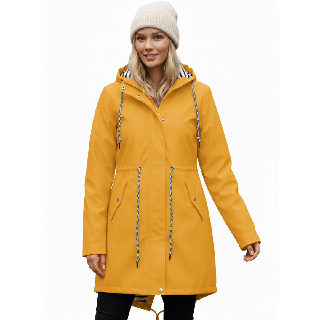 Lange Regenjas Dames - Overgangsjas met Capuchon - tot 5XL