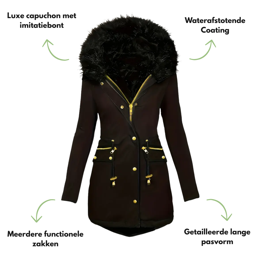 Dames Winter Parka Jas – Thermische Voering – Capuchon
