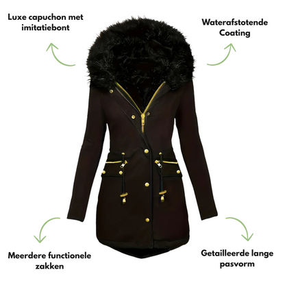 Dames Winter Parka Jas – Thermische Voering – Capuchon