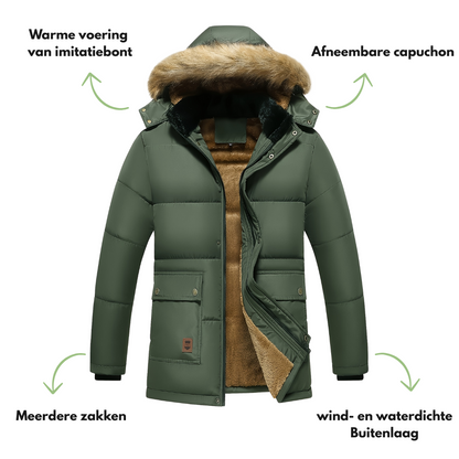 Heren Winterjas – Gevoerd  – Winddicht & Waterdicht