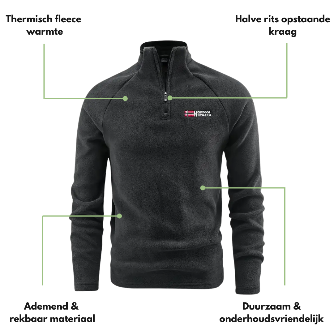 Thermisch Fleece Vest Heren – Half-Zip & Ademend – Winter