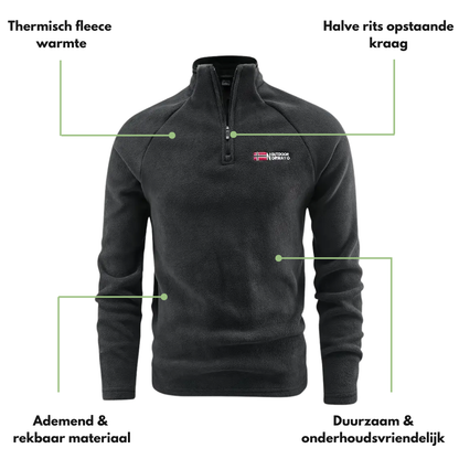 Thermisch Fleece Vest Heren – Half-Zip & Ademend – Winter
