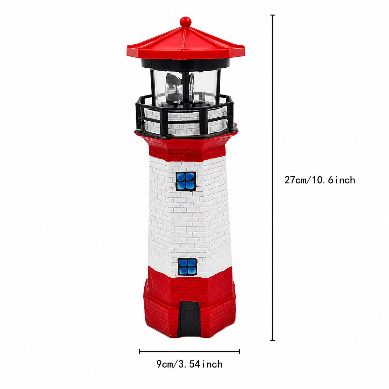 Solar Vuurtoren Tuinlamp – Roterende LED, IP44, Decoratief voor Tuin & Erf