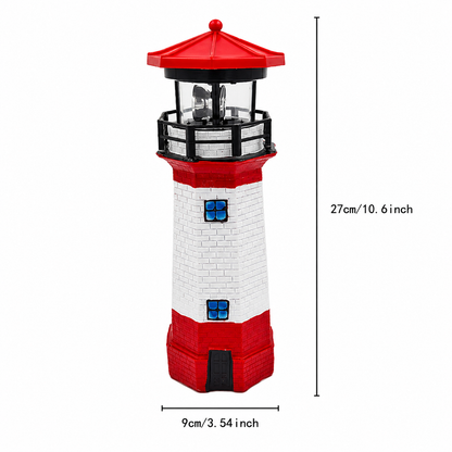 Solar Vuurtoren Tuinlamp – Roterende LED, IP44, Decoratief voor Tuin & Erf