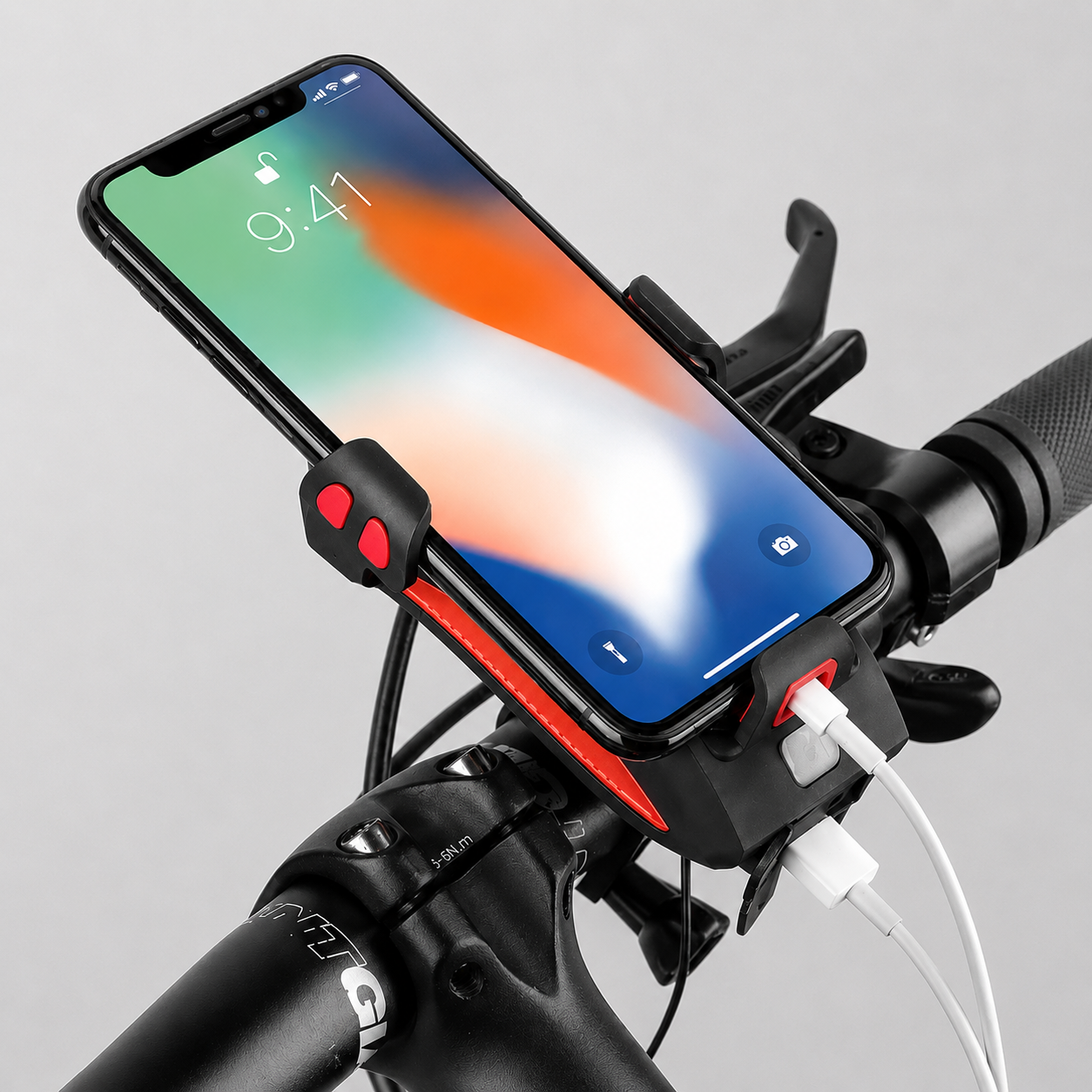 Fietsverlichting met Telefoonhouder & Powerbank – 3-in-1