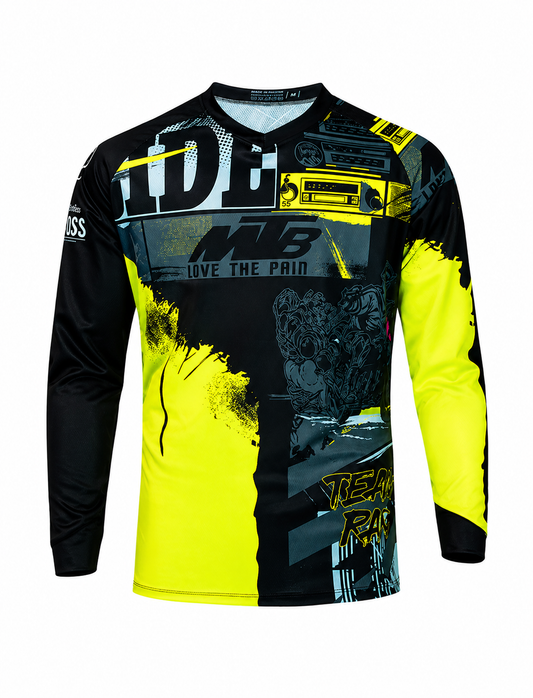 MTB Downhill Jersey Lange Mouw - Ademend Mesh Mountainbike Shirt - Racing