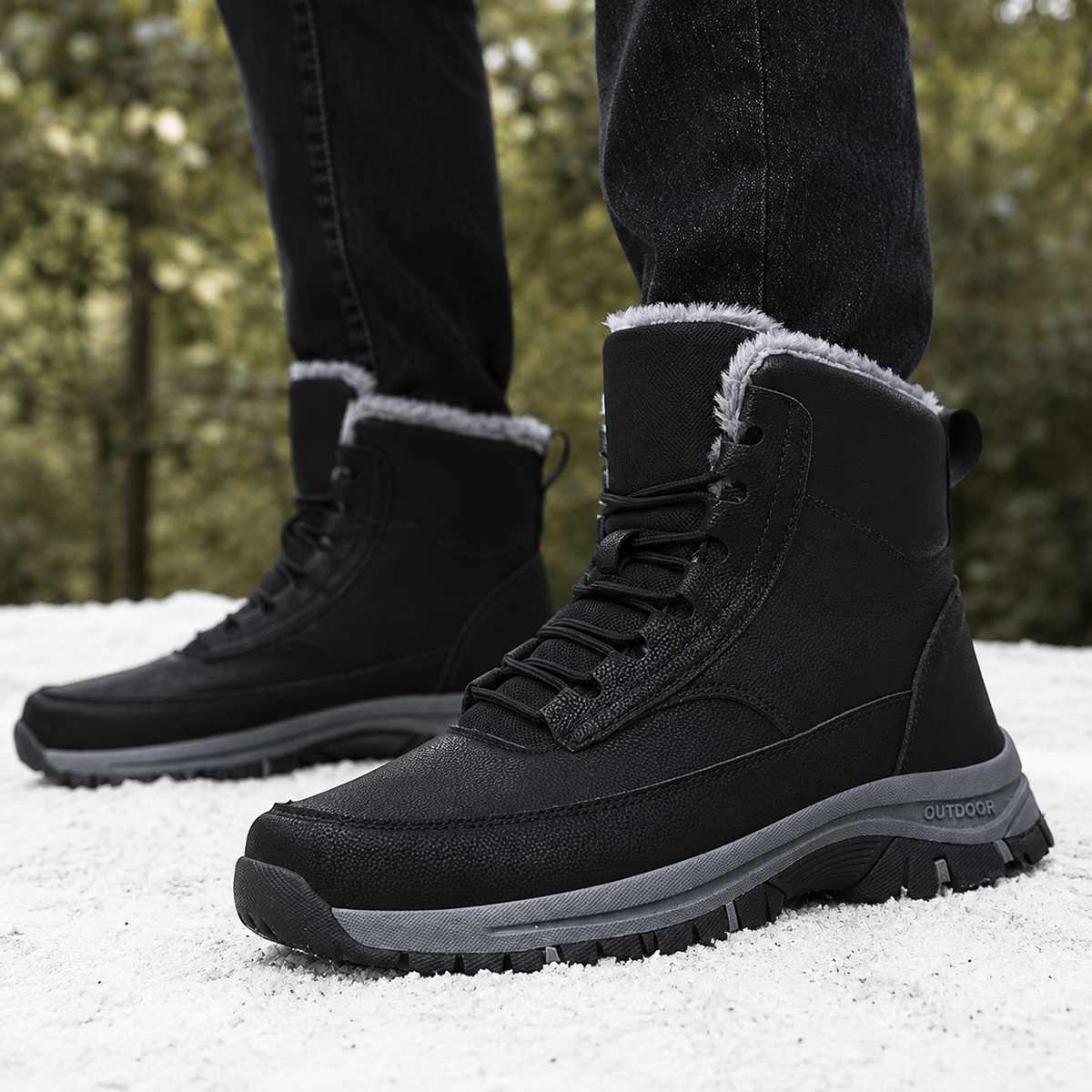 Waterdichte snowboots voor heren met high-top schacht