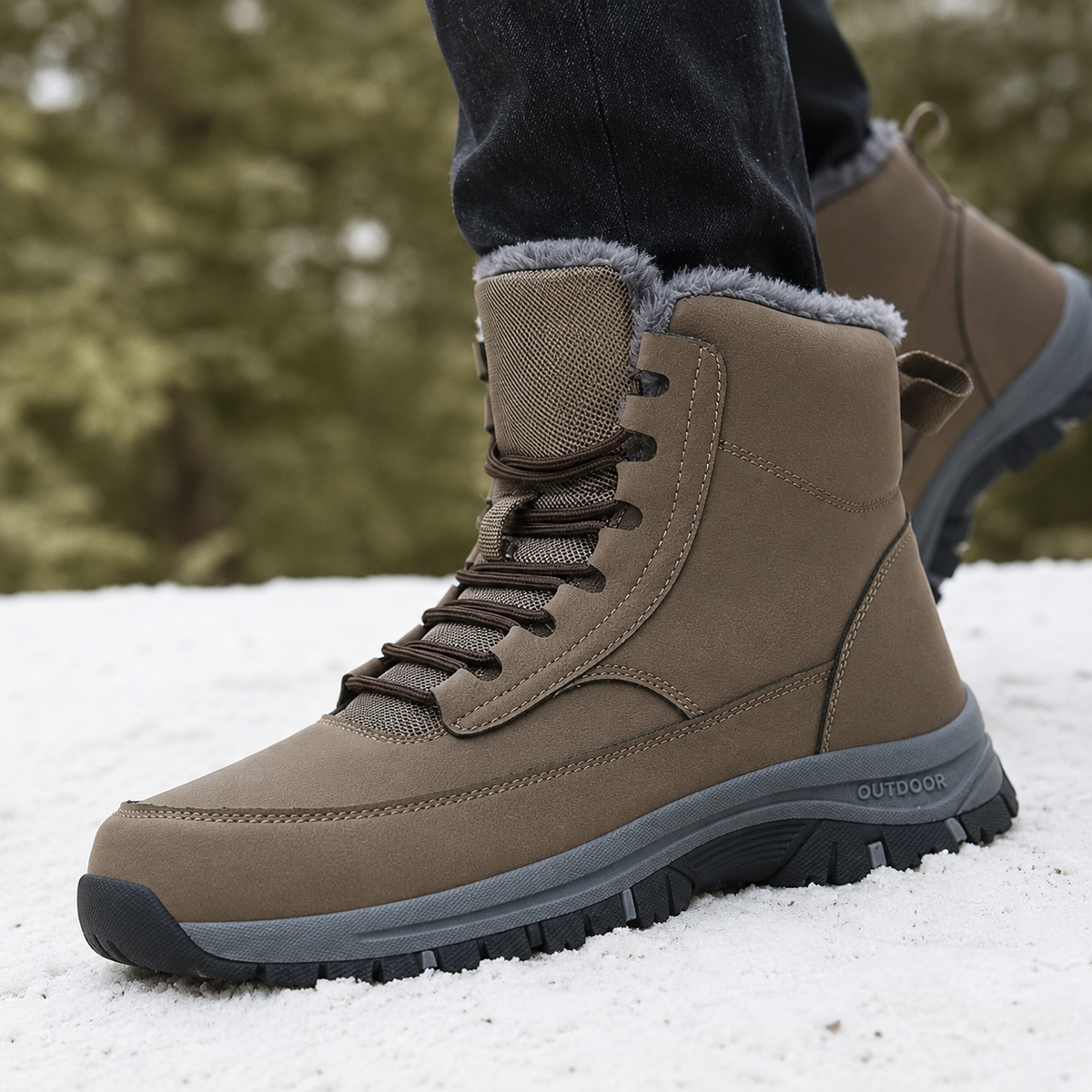 Waterdichte snowboots voor heren met high-top schacht