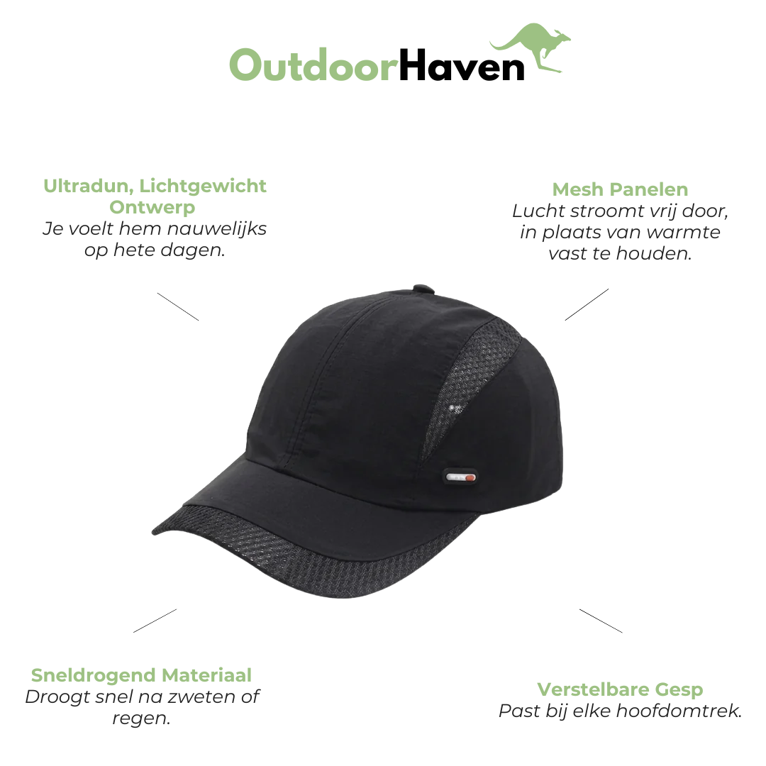 Heren Baseballcap - UV-Bescherming - Mesh Panelen