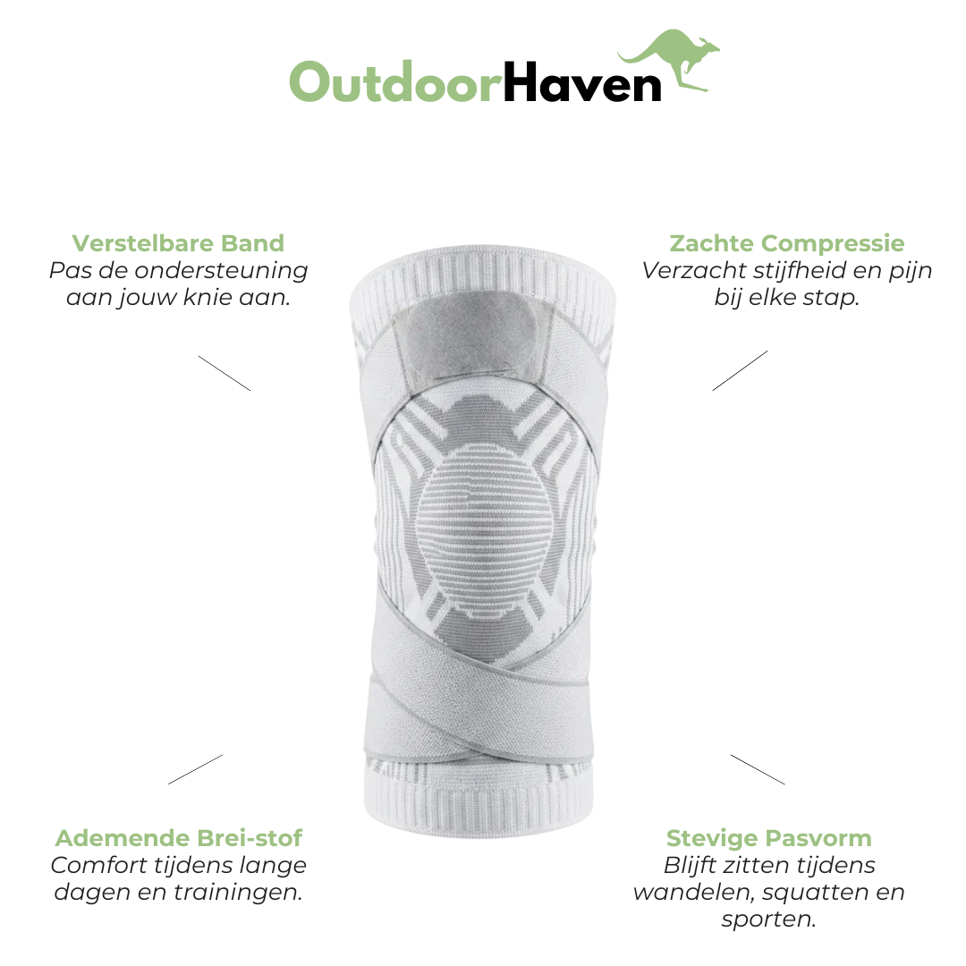 Kniebrace - Compressiemouw - Verstelbare Band