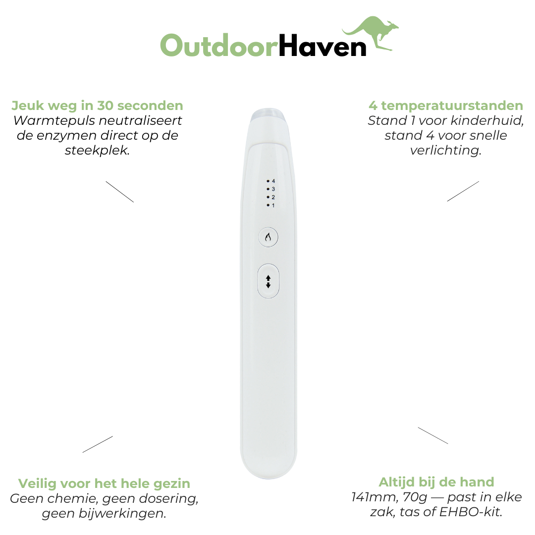 Insectenbeet Pen Verlichting - Chemievrije Warmtetherapie - USB Oplaadbaar