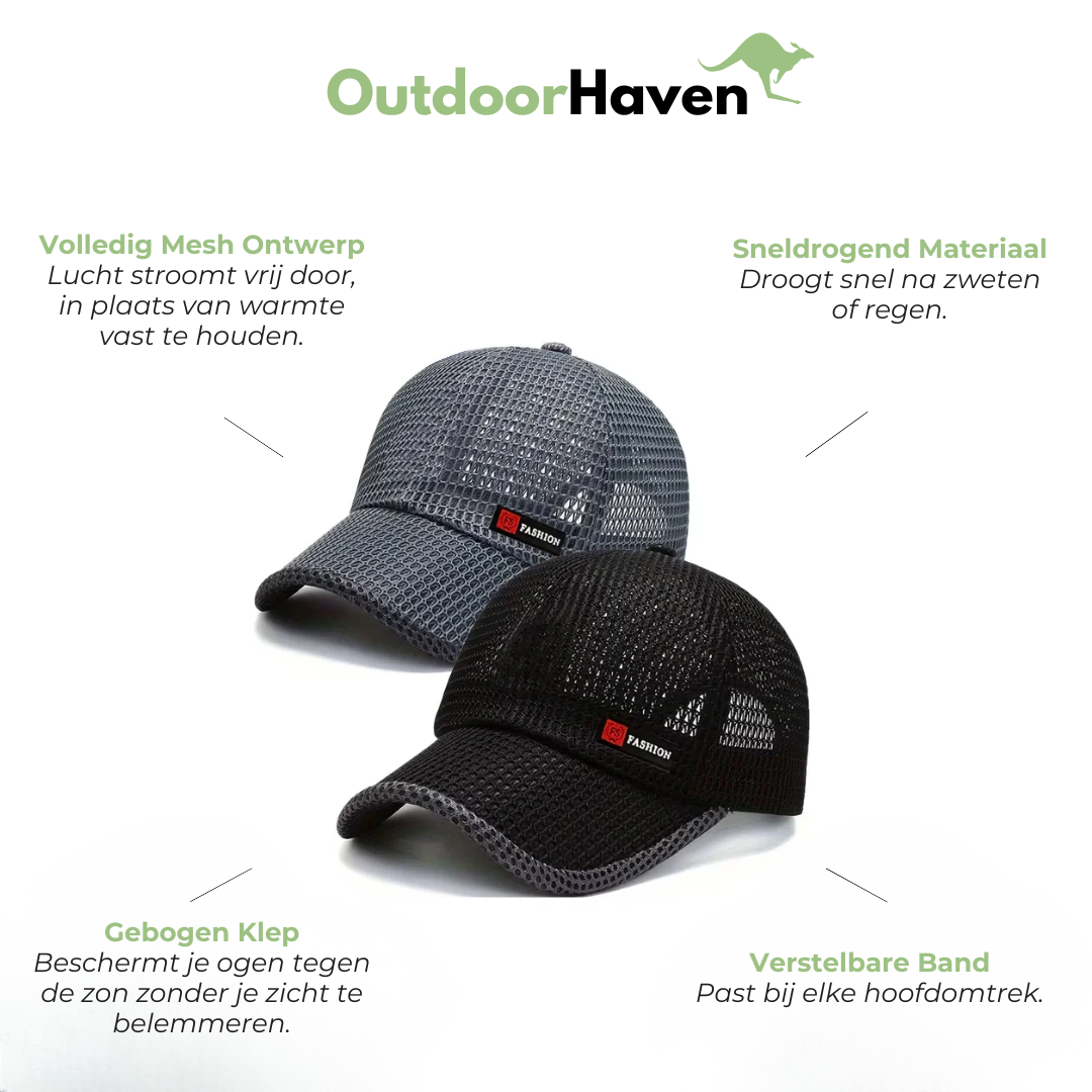 Mesh Baseballcaps 2-Pack - Snel Drogend - Verstelbaar