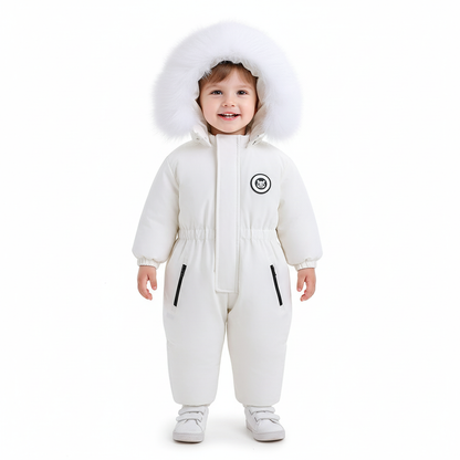 Baby Winter Romper – Geschikt tot -30°C – met Capuchon & Imitatiebont