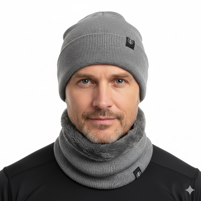 Wintermuts – Warme Sjaal – Gevoerde Gebreide Set