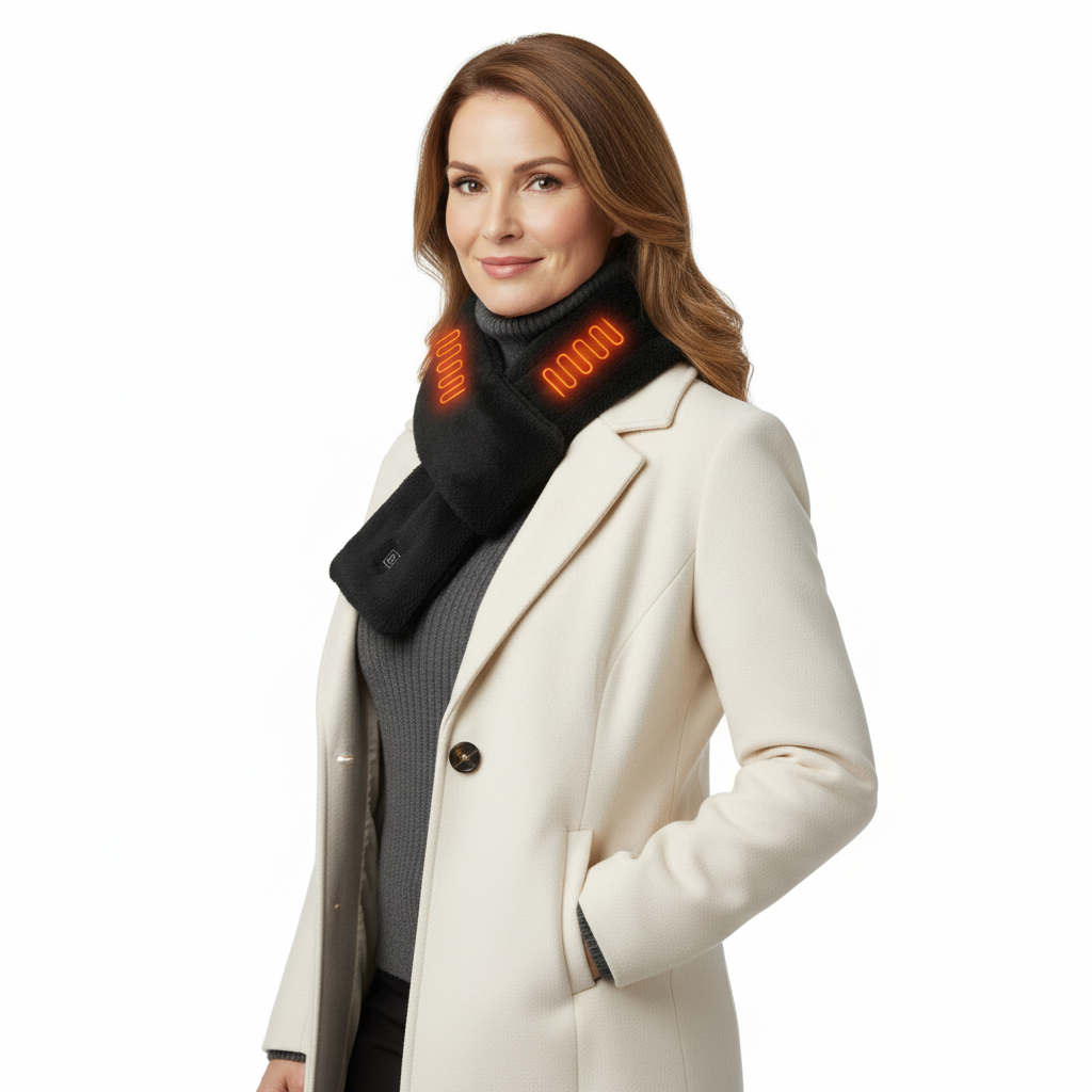 Verwarmde Winter Sjaal – 3 Standen – Oplaadbaar