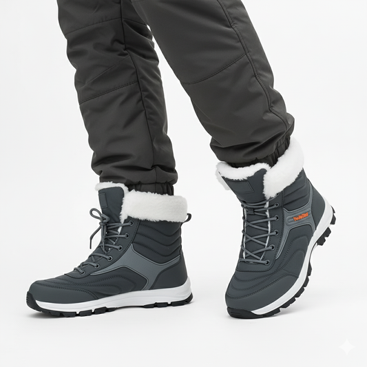 Heren Hoge Snowboots – Duurzaam met Warme Pluche Voering