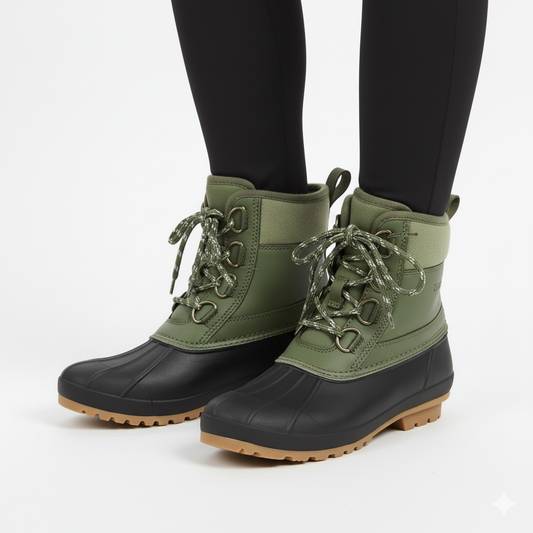 Dames Winter Laarzen – Halfhoog – Outdoor Veterschoenen