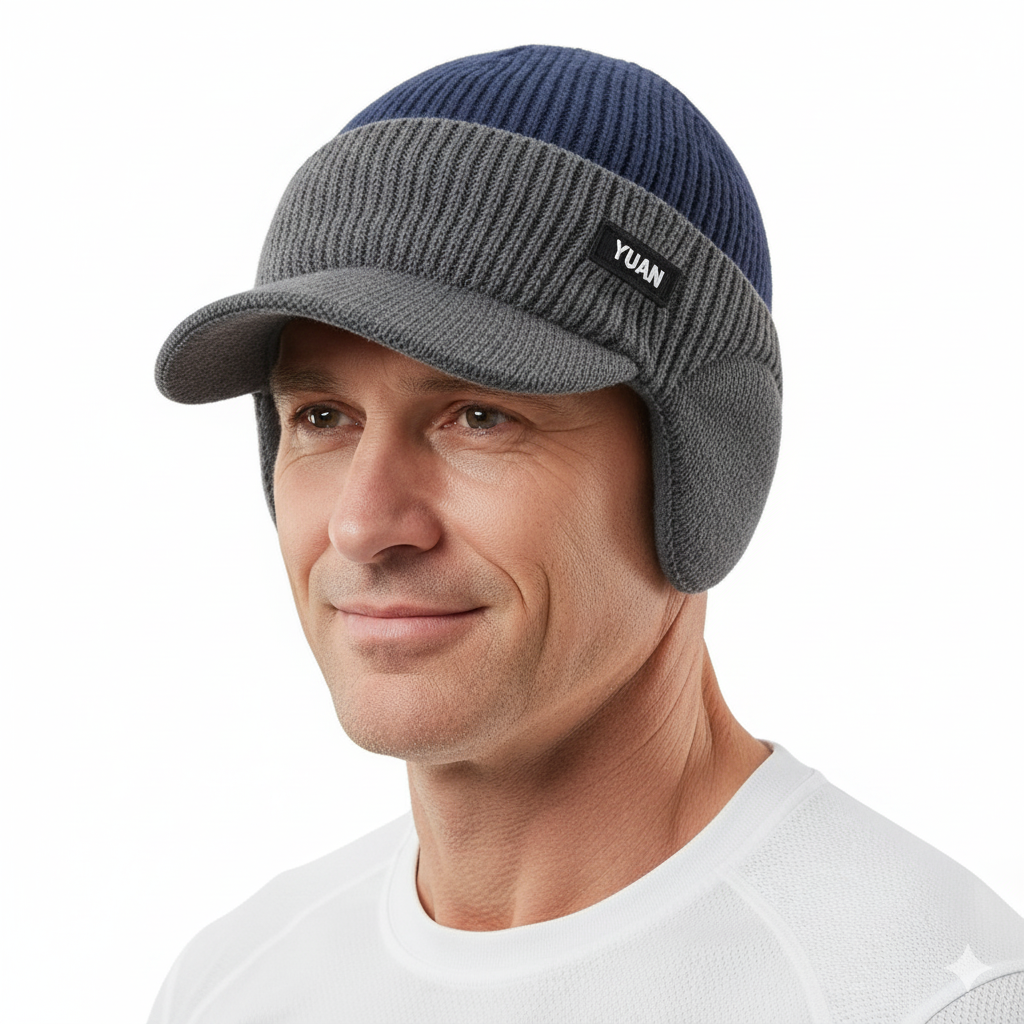 Winter Gebreide Muts – Warme Fleece – Oorbescherming