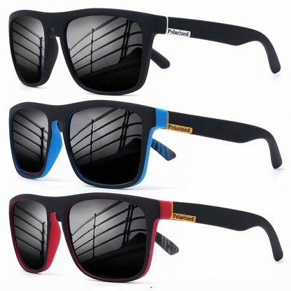 Gepolariseerde Zonnebril 3-Pack - Vierkant Montuur - UV-filter