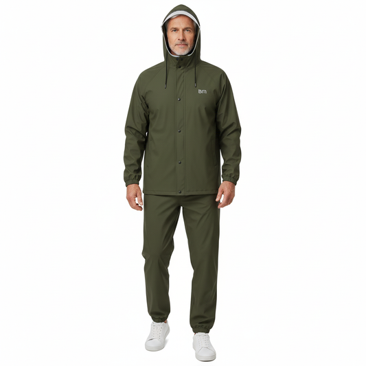 Heren Regenpak – Waterdichte Jas – Met Capuchon Set
